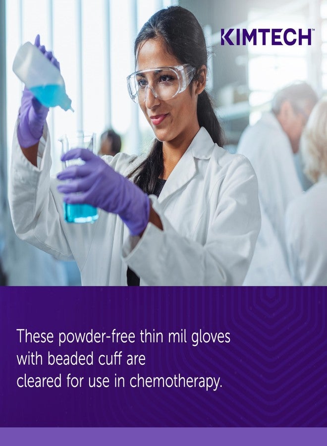 كيمتك قفازات الفحص Kimtech™ Purple Nitrile-Xtra™ (50601)، 5.9 مل، مناسبة للاستخدام باليدين، 12 بوصة، مقاس صغير (50 قفازًا/علبة) - Image 4